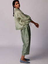 Load image into Gallery viewer, Anjira Pants Green Silk BOTTOMS IKKIVI   
