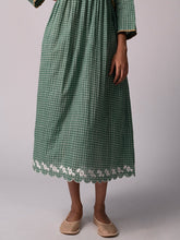 Load image into Gallery viewer, Mandara Green Check Dress DRESSES IKKIVI
