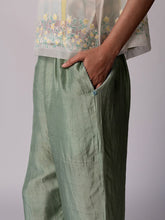 Load image into Gallery viewer, Anjira Pants Green Silk BOTTOMS IKKIVI   
