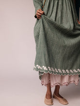 Load image into Gallery viewer, Mandara Green Check Dress DRESSES IKKIVI
