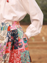 Load image into Gallery viewer, Irene Patchwork Skirt BOTTOMS Doodlage
