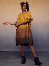 Load image into Gallery viewer, Ombre Block Dress Mustard Green DRESSES IKKIVI   
