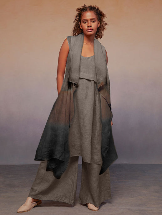 Ombre Grey Charcoal Kimono JACKETS IKKIVI   