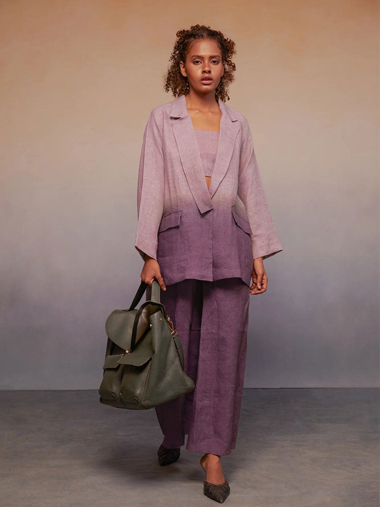 Ombre Classic Suit Set Lavender Plum SETS IKKIVI   