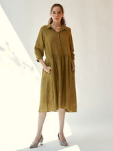 Load image into Gallery viewer, In The Moment Mustard Dress DRESSES IKKIVI   
