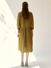 Load image into Gallery viewer, In The Moment Mustard Dress DRESSES IKKIVI   
