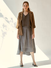 Load image into Gallery viewer, Today&#39;s Mood Brown Skirt Set SETS IKKIVI   
