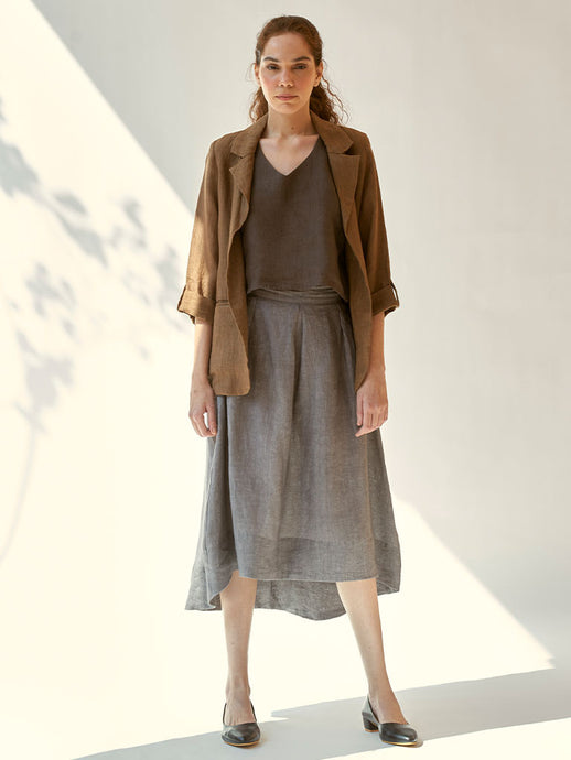 Today's Mood Brown Skirt Set SETS IKKIVI   