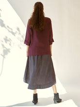 Load image into Gallery viewer, Today&#39;s Mood Wine Skirt set SETS IKKIVI   
