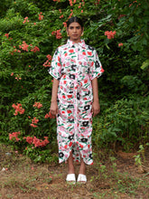 Load image into Gallery viewer, Jardin Spray Draped Shirt Dress DRESSES Khajoor   
