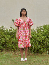 Load image into Gallery viewer, Le Blush Fleur Pleated Midi Dress DRESSES Khajoor   
