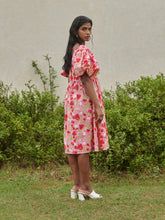 Load image into Gallery viewer, Le Blush Fleur Pleated Midi Dress DRESSES Khajoor   
