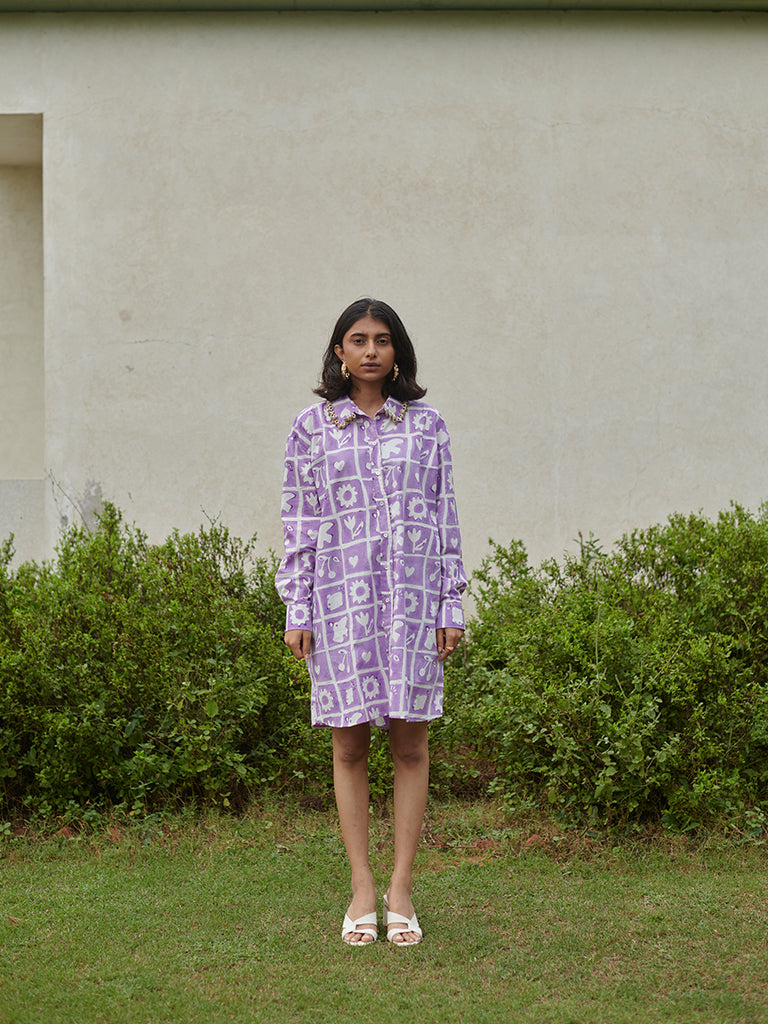 Hakuna Matata Oversized Shirt Dress DRESSES Khajoor   