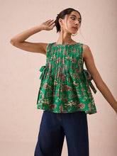 Load image into Gallery viewer, Emerald Pine Pleated Blouse TOPS SUI
