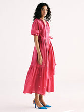 Load image into Gallery viewer, Pink Polka Wrap Dress DRESSES KHARA KAPAS
