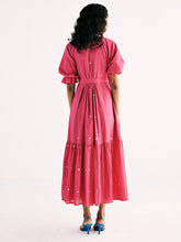 Load image into Gallery viewer, Pink Polka Wrap Dress DRESSES KHARA KAPAS
