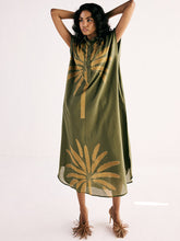 Load image into Gallery viewer, Olive Palm Shirt Dress DRESSES KHARA KAPAS   
