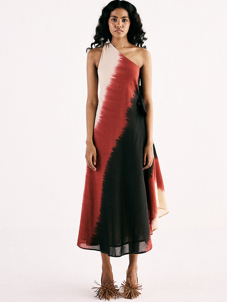 Red Horizon Dress DRESSES KHARA KAPAS   