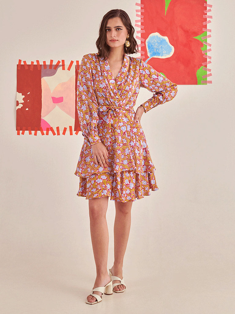 Overlapped Flair Dress DRESSES Khajoor