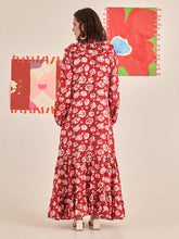 Load image into Gallery viewer, Rose Scarlet Ruffle Dress DRESSES Khajoor
