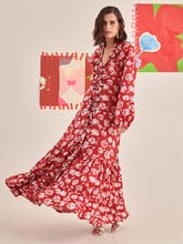 Load image into Gallery viewer, Rose Scarlet Ruffle Dress DRESSES Khajoor
