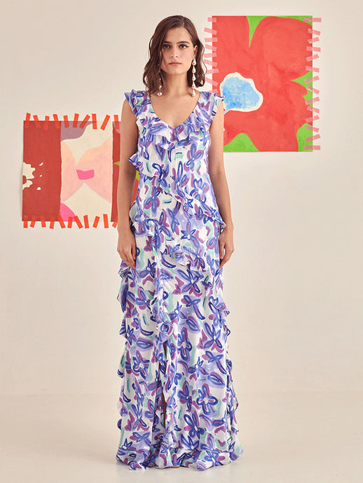 Dream Ruffled Maxi Dress DRESSES Khajoor