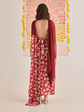 Load image into Gallery viewer, Rose Scarlet Slip Draped Dress DRESSES Khajoor
