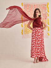 Load image into Gallery viewer, Rose Scarlet Slip Draped Dress DRESSES Khajoor
