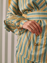 Load image into Gallery viewer, Evergreen Stripes Blazer Co-ord Set SETS Khajoor
