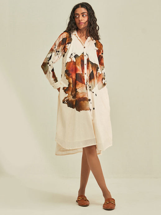 Myna Shirt Dress DRESSES KHARA KAPAS   