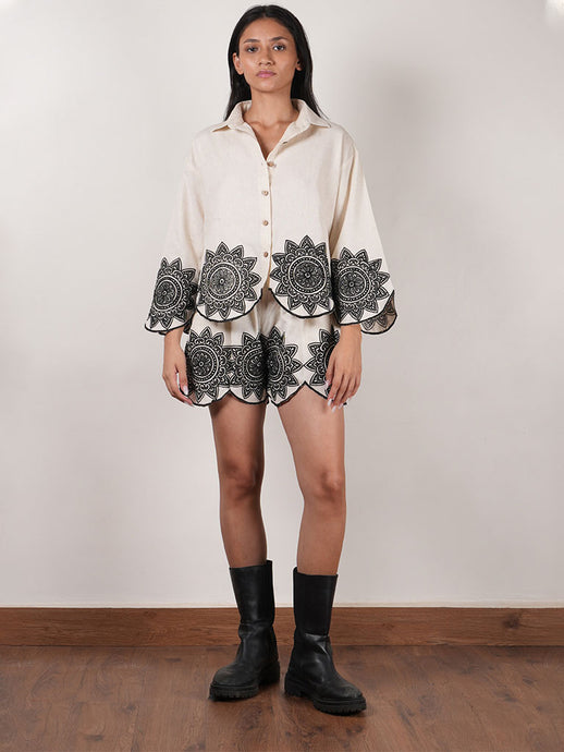 Oatmeal Boota Shirt TOPS Mati   