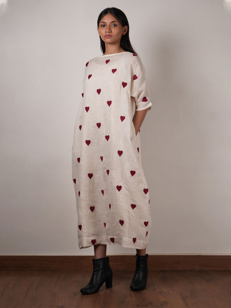 Oatmeal Heart Dress DRESSES Mati   