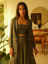 Load image into Gallery viewer, Olive Blazer and Skirt Set SETS Em and Shi
