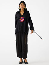 Load image into Gallery viewer, Zulu Black Linen Pant Set SETS IKKIVI   
