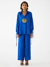 Load image into Gallery viewer, Zulu Blue Linen Pant Set SETS IKKIVI   
