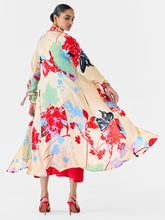 Load image into Gallery viewer, Cream Ikigai Trench Coat &amp; Ombre Slip Dress SETS IKKIVI
