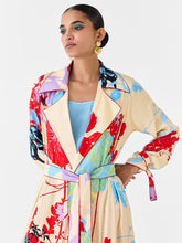 Load image into Gallery viewer, Cream Ikigai Trench Coat &amp; Ombre Slip Dress SETS IKKIVI
