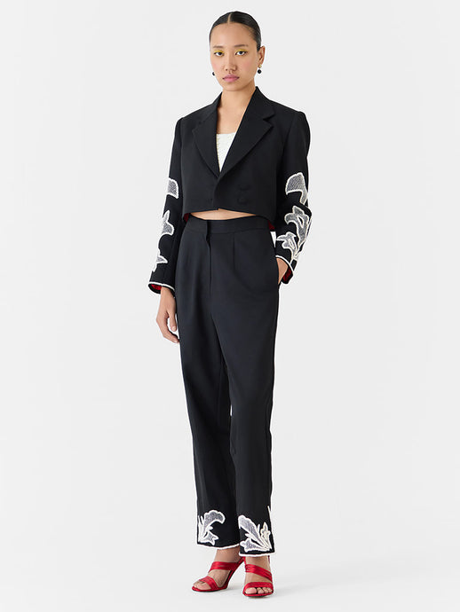 Moonstone Crop Blazer & Pants Co-ord SETS IKKIVI