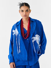 Load image into Gallery viewer, Indigo Organza Jacket JACKETS IKKIVI
