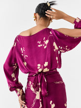 Load image into Gallery viewer, Plum Shirt Draped Dress DRESSES IKKIVI
