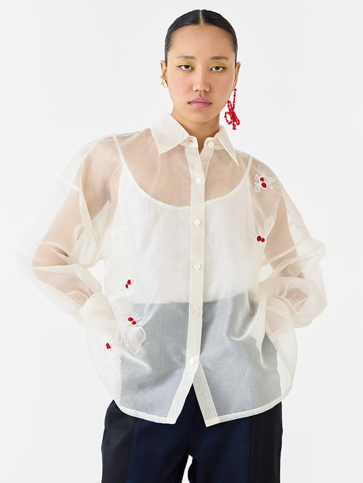 Koi Organza Shirt TOPS IKKIVI