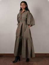 Load image into Gallery viewer, Striped Green Kaavya Dress DRESSES Mati   
