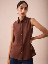 Load image into Gallery viewer, The Cocoa Sleeveless Shirt TOPS SUI
