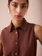 Load image into Gallery viewer, The Cocoa Sleeveless Shirt TOPS SUI
