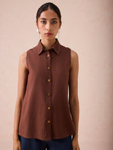 Load image into Gallery viewer, The Cocoa Sleeveless Shirt TOPS SUI
