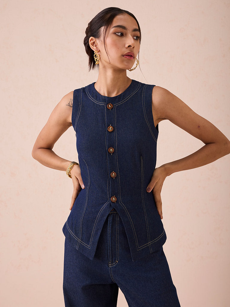 The Daydream Denim Waistcoat JACKETS SUI