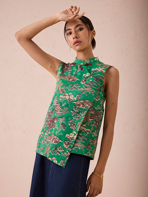 The Evergreen Luck Cheongsam Blouse TOPS SUI