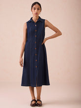 Load image into Gallery viewer, The Sunrise Denim Midi Dress DRESSES SUI
