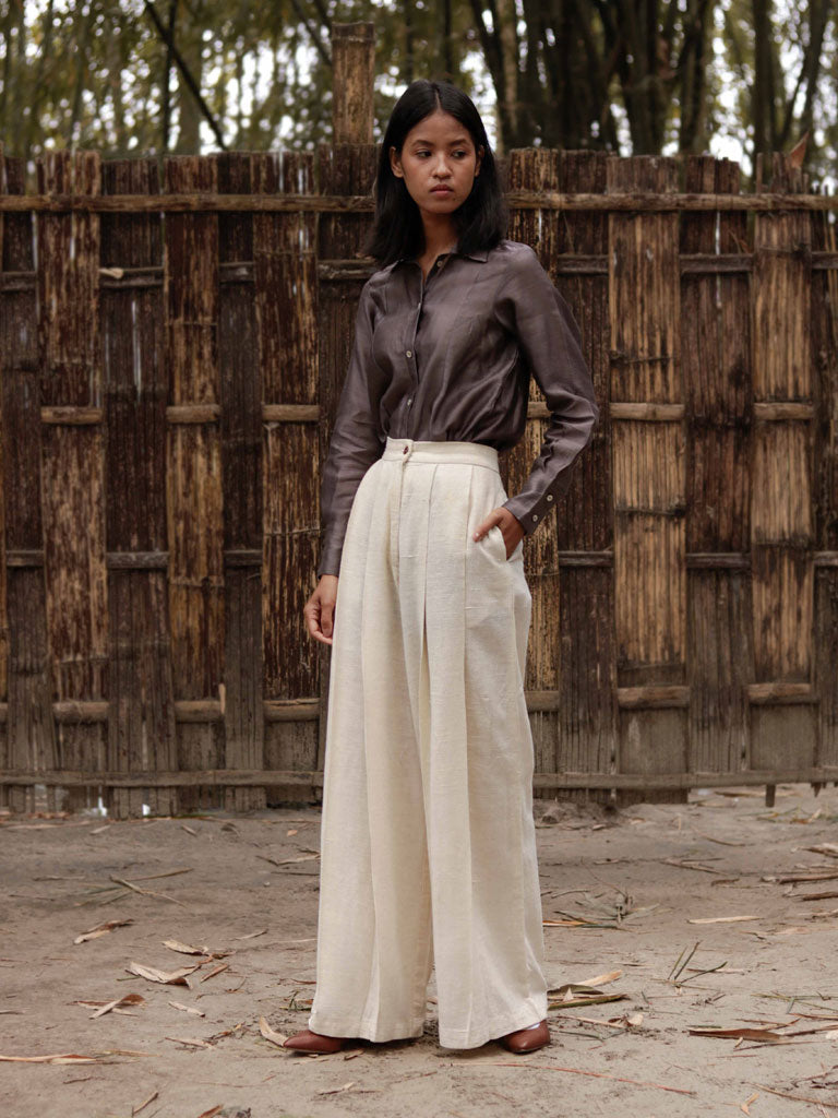 Olive Silk Trousers | no emotions – No Emotions